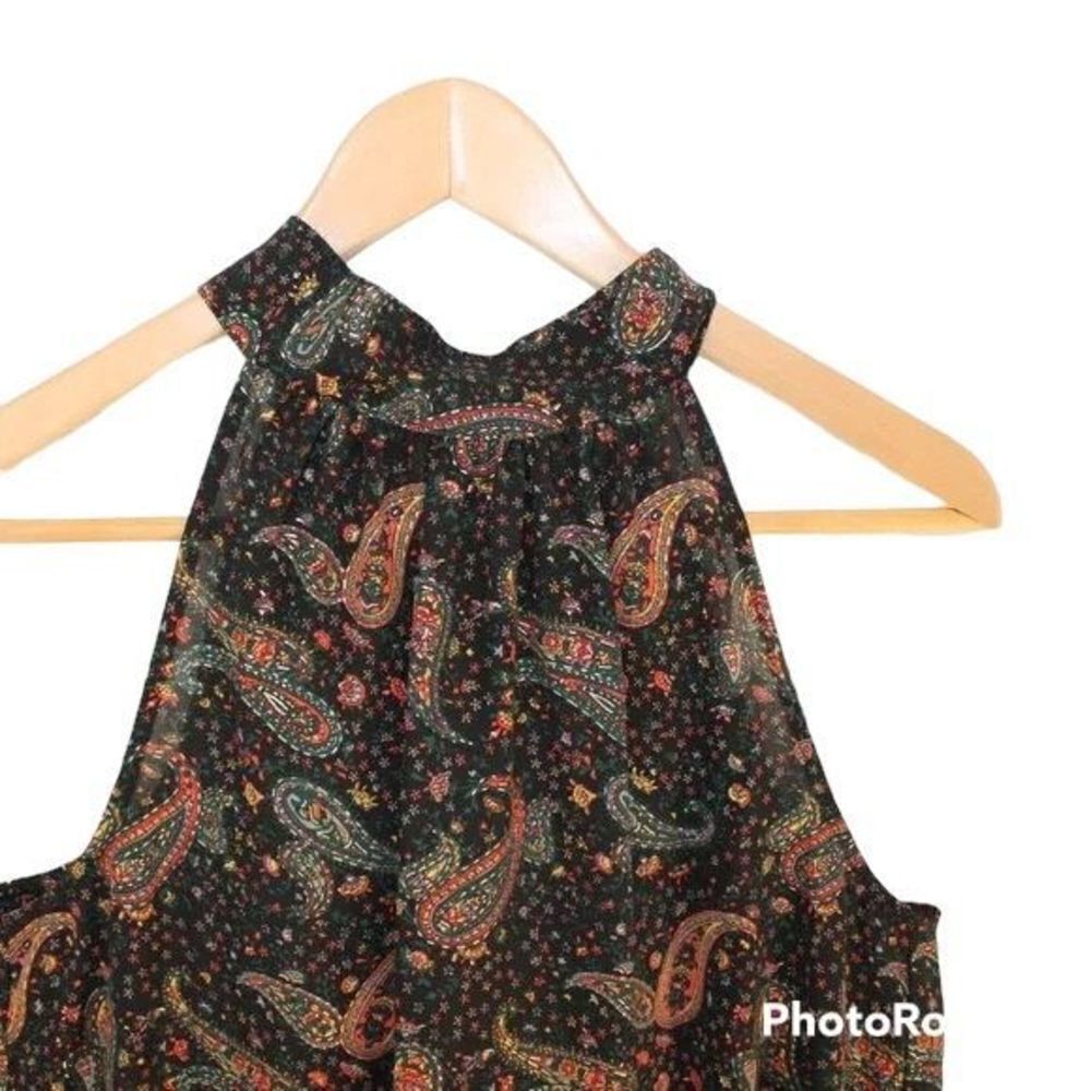 ✨J.Crew Factory Paisley Sleeveless Tie-Neck Halter Blouse✨ - Picture 7 of 8